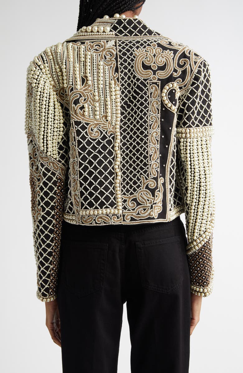 L'AGENCE Embellished Oversize Jacket, Alternate, color, 