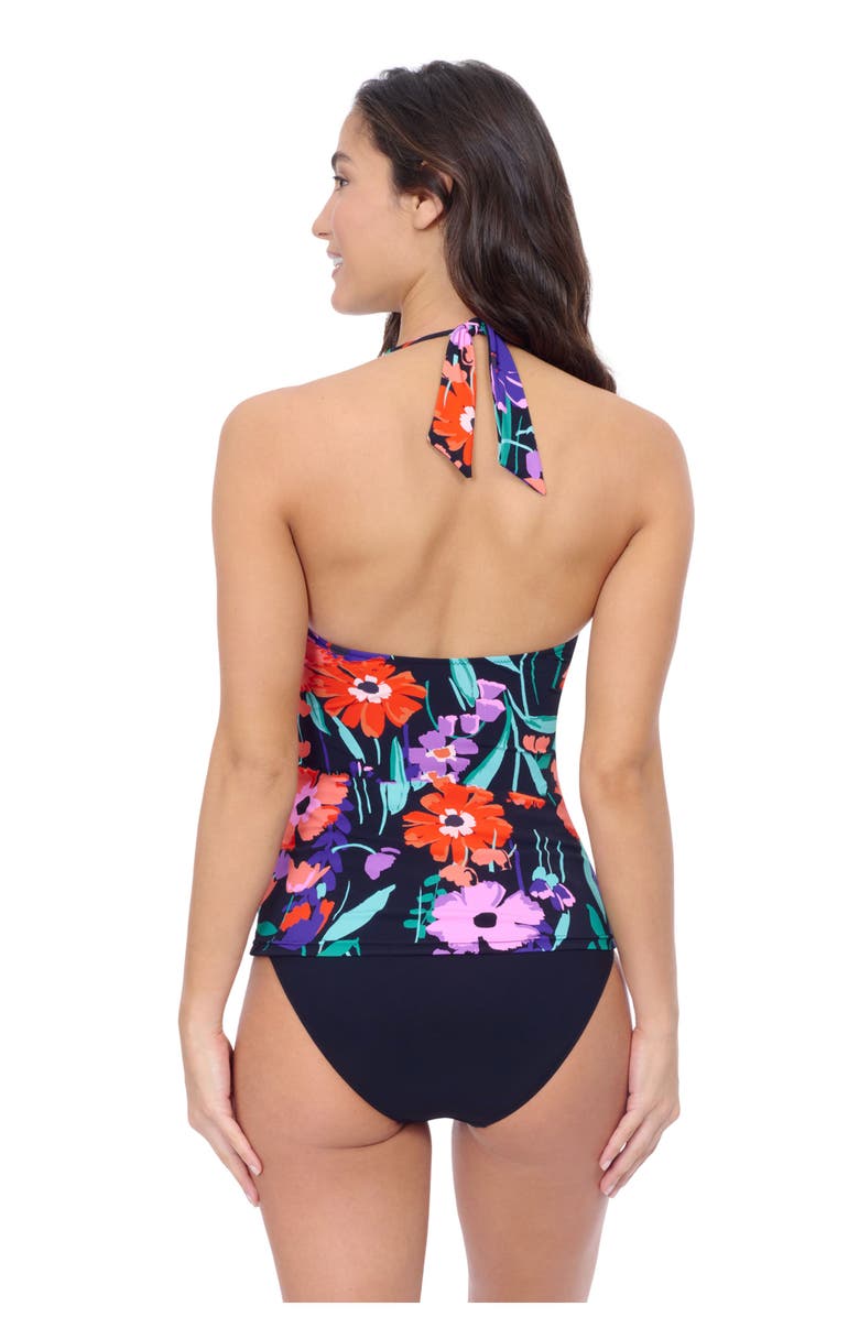 Profile by Gottex Marguerite Halter Tankini, Alternate, color, Black Multi