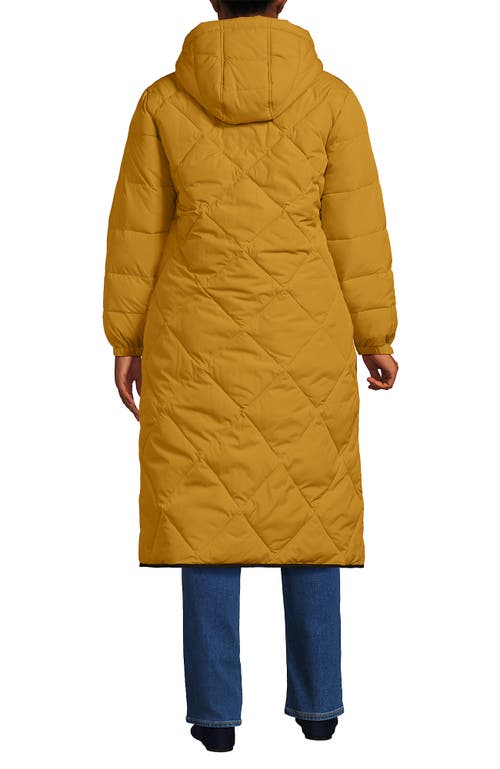 Lands' End Plus Size Featherfree Insulated Diamond Quilted Maxi Coat In Multi