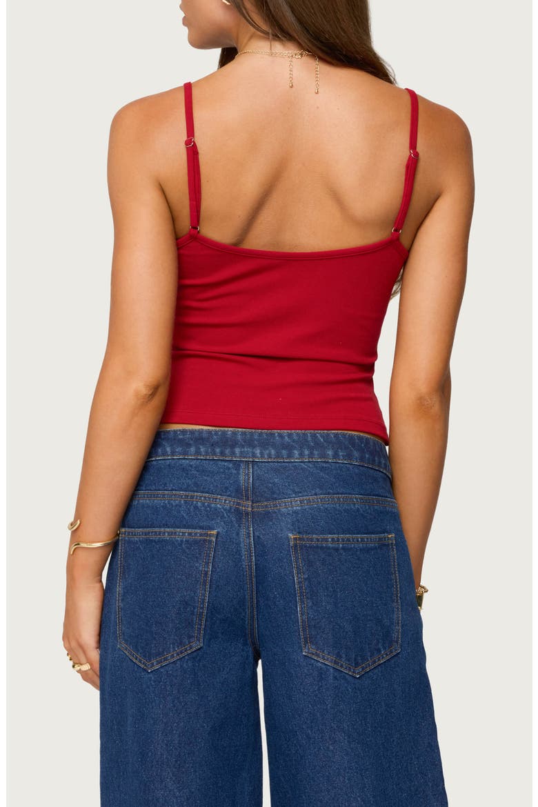 Wild Horses Graphic Crop Camisole, Alternate, color, RED