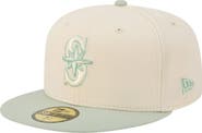 New Era Men's New Era Cream/Green Seattle Mariners Color Pack 59FIFTY Fitted Hat