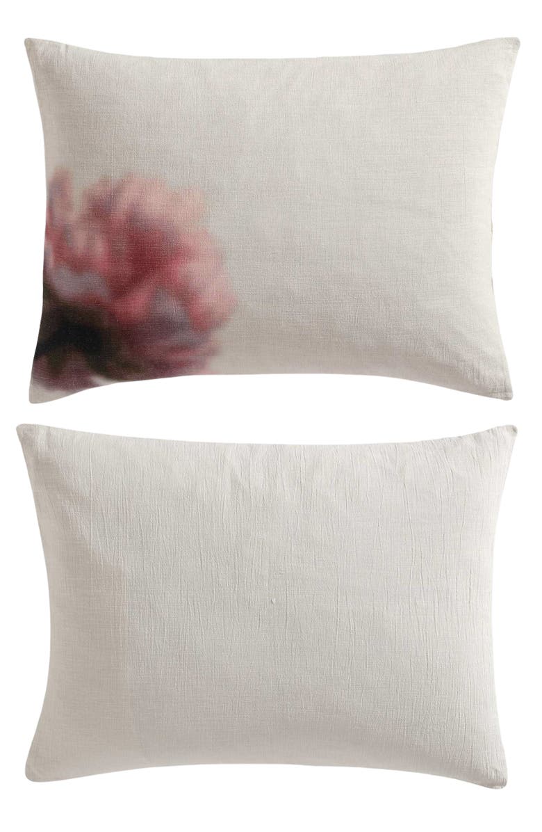 Calvin Klein Peony Print 3-Piece Duvet Set, Alternate, color, Light Beige