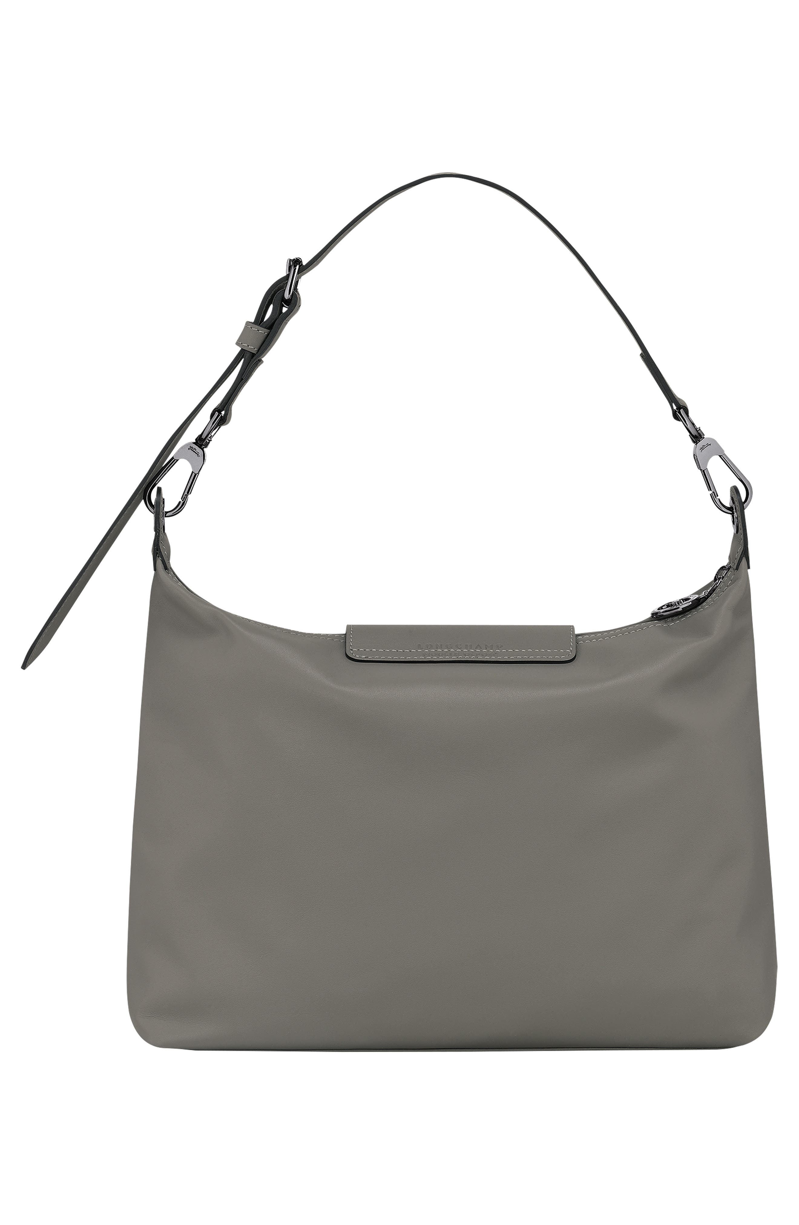 Longchamp Medium Le Pliage Xtra Leather Hobo Bag, Alternate, color, Turtledove
