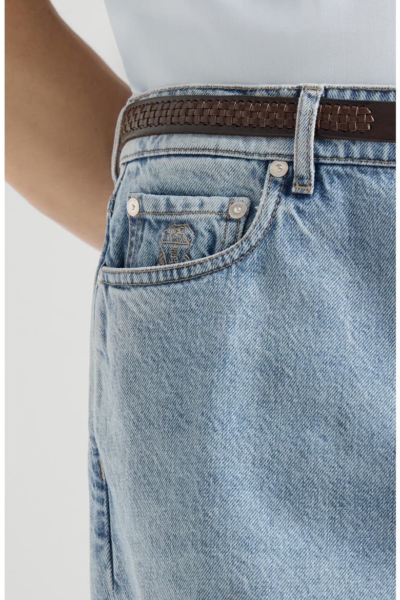 Denim iconic fit five-pocket trousers, Alternate, color, Light Denim