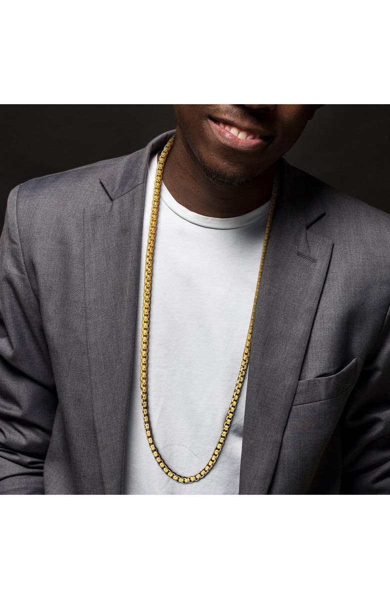 DELMAR Box Link Chain Necklace, Alternate, color, Gold