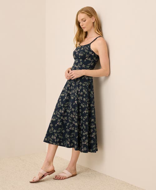 Pact Organic Cotton Fit & Flare Midi Dress In Multi