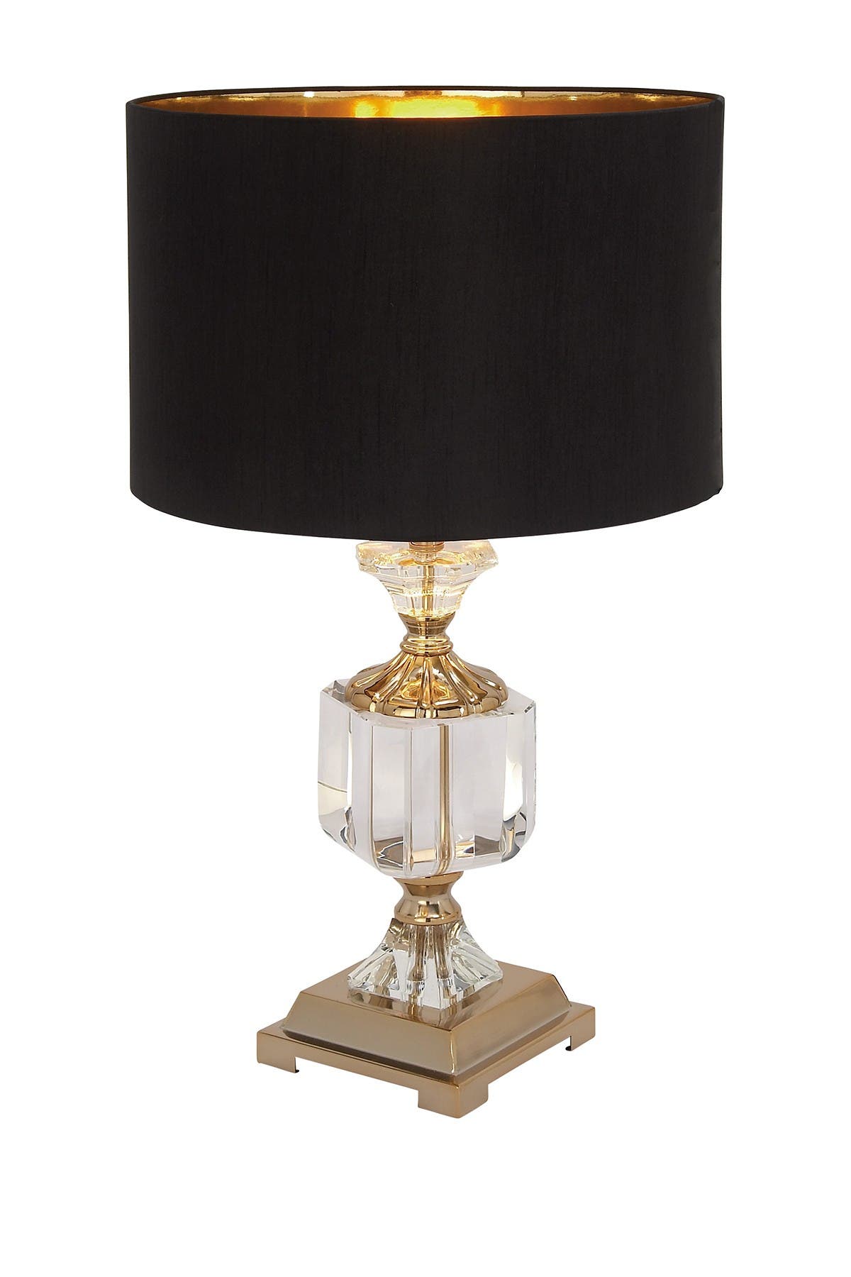 WILLOW ROW Goldtone Crystal Table Lamp with Drum Shade | Nordstromrack