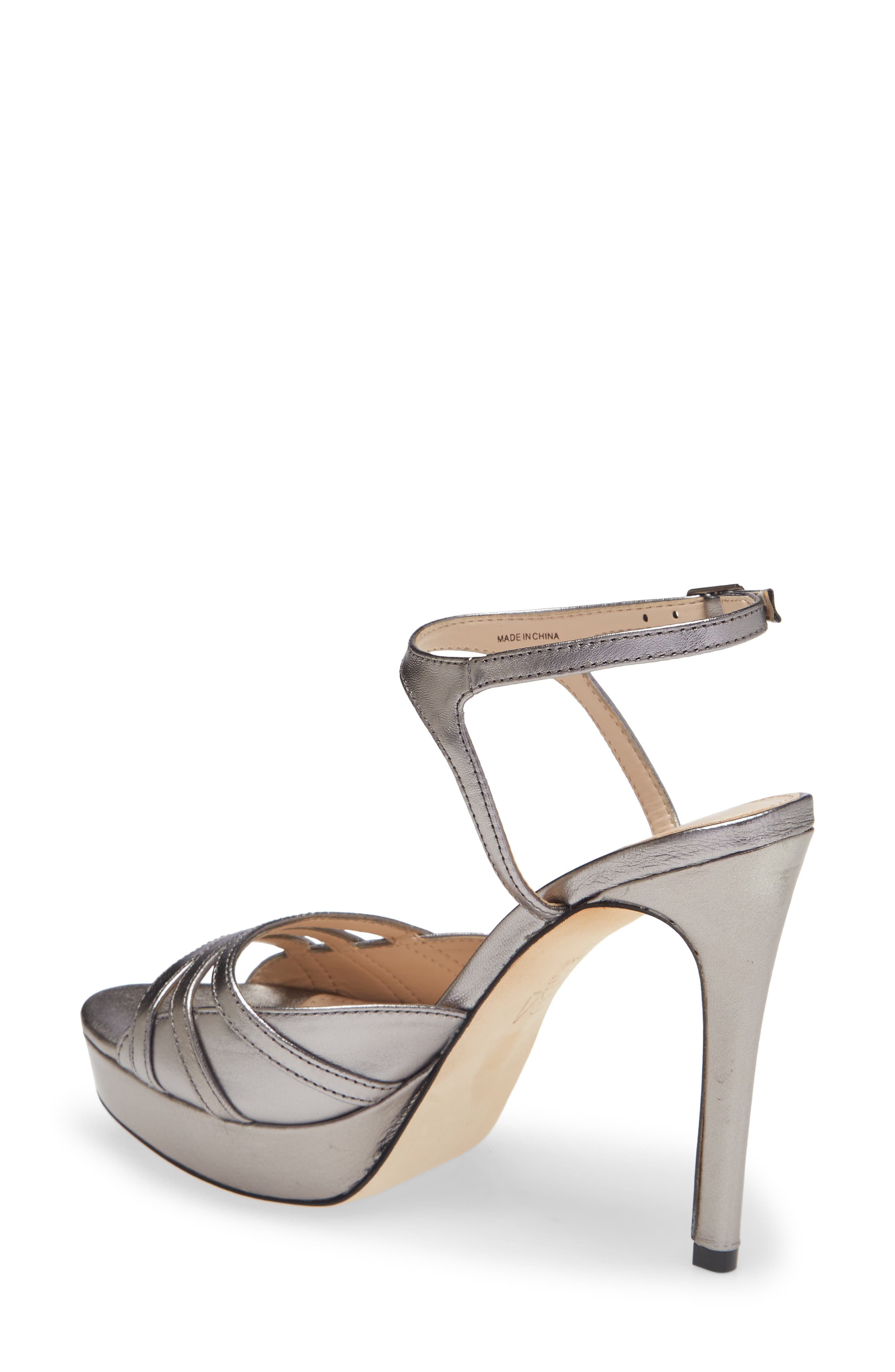 Olisa Platform Sandal, Alternate, color, PEWTER