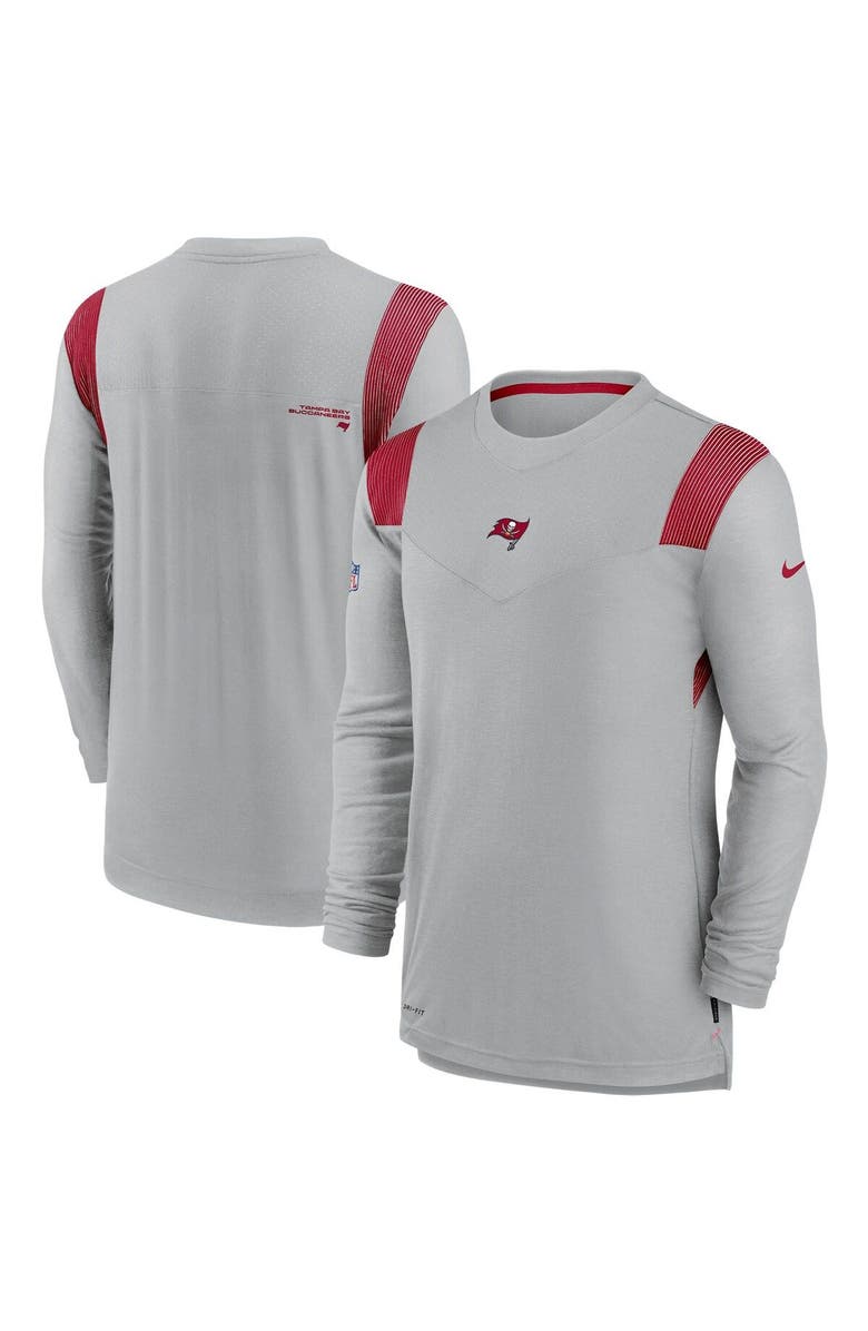 Nike Men's Nike Gray Tampa Bay Buccaneers Sideline Player UV Performance Long Sleeve T-Shirt, Main, color, 