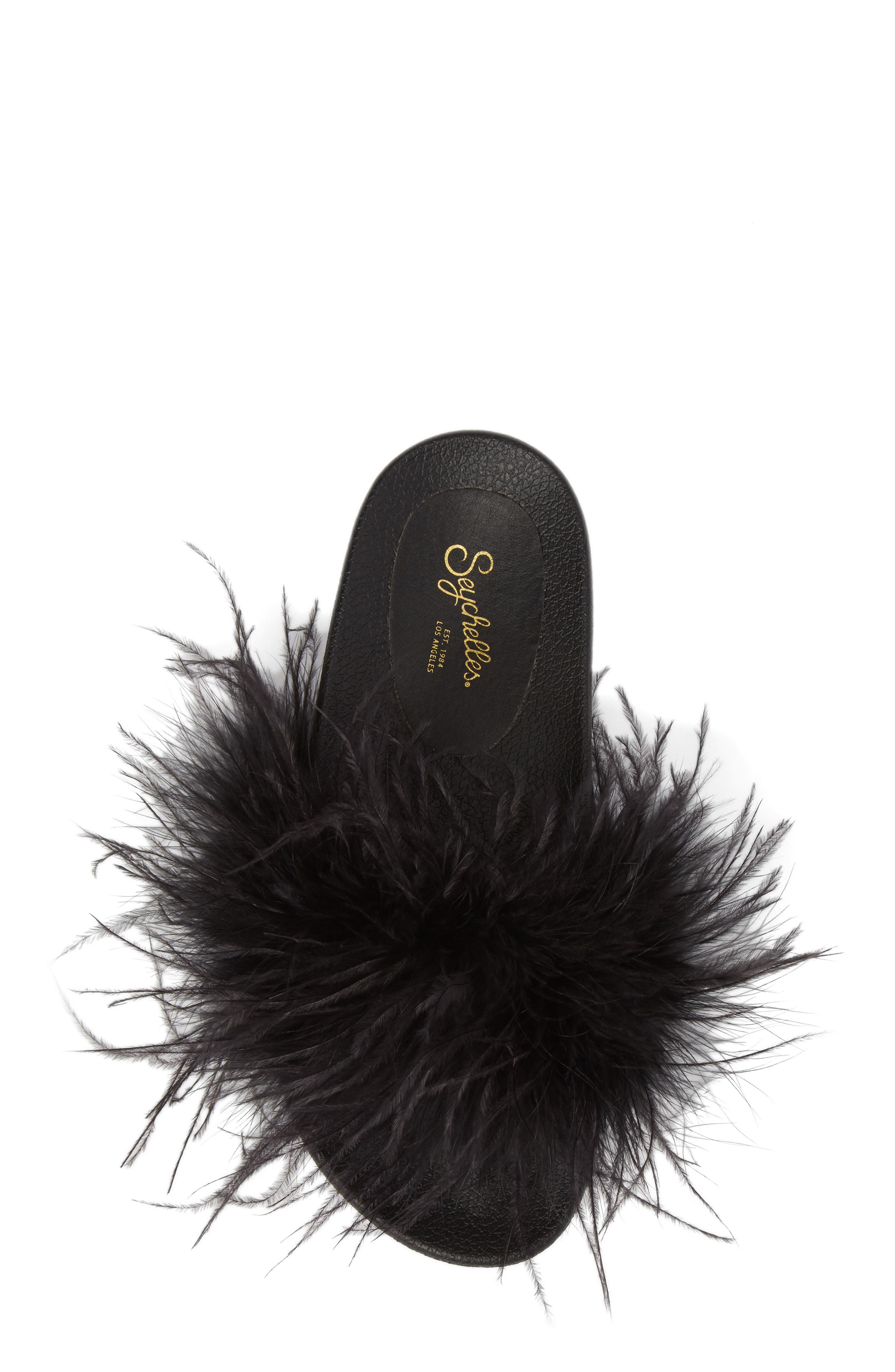 Seychelles In Your Cap Feather Slide Sandal, Alternate, color, 