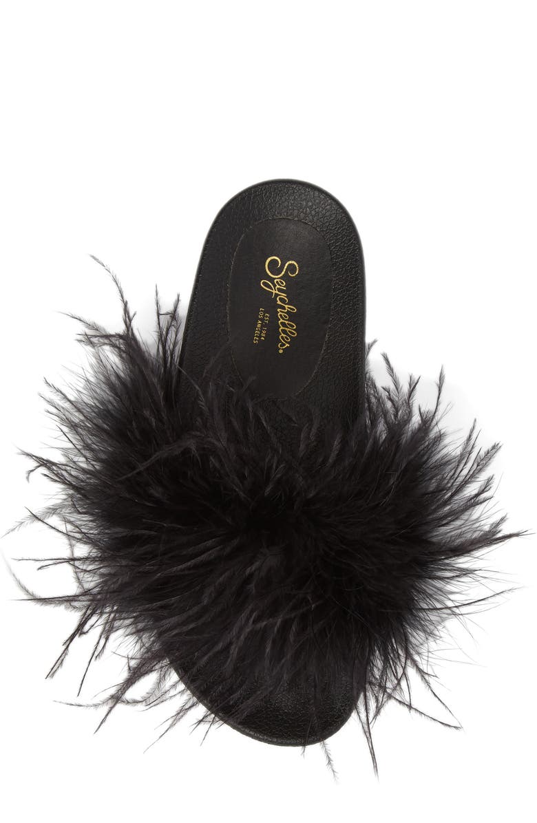 Seychelles In Your Cap Feather Slide Sandal, Alternate, color,
