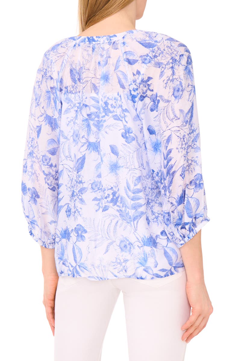 Halogen<sup>®</sup> Floral Button-Up Shirt, Alternate, color, Bright White