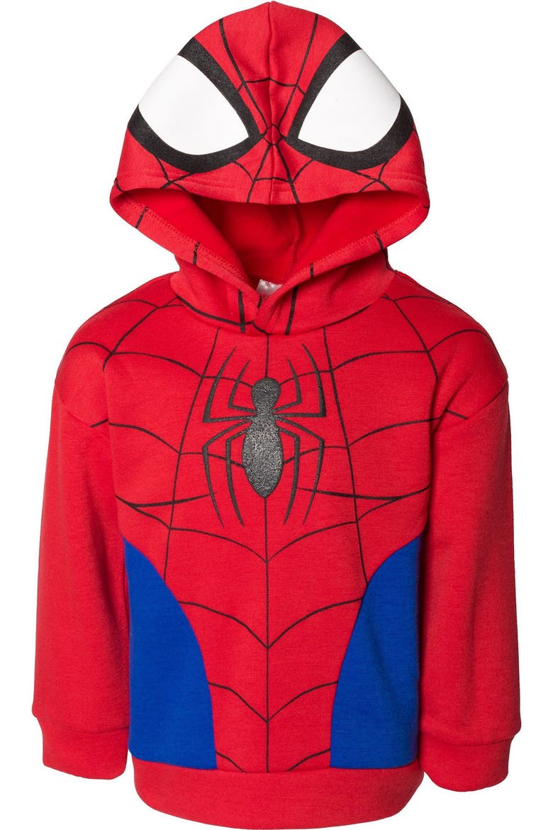 Spider-Man Cosplay Fleece Hoodie and Pants Set, Alternate, color, Spider Man Red Blue
