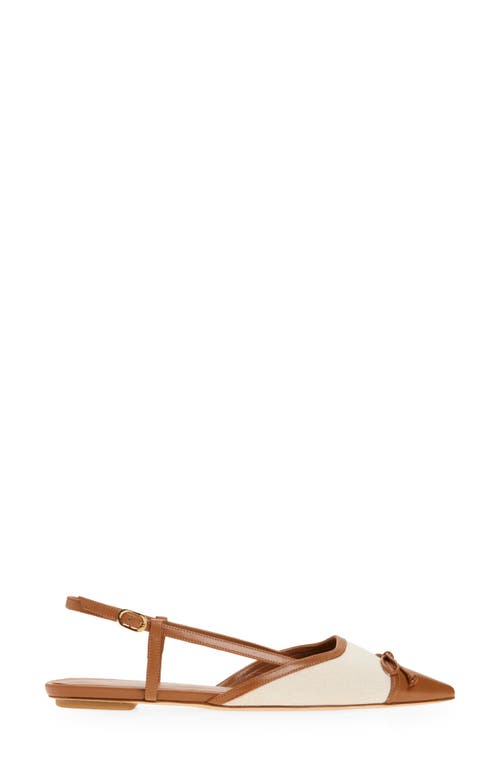 Stuart Weitzman Kitty Slingback In Linen/hazel