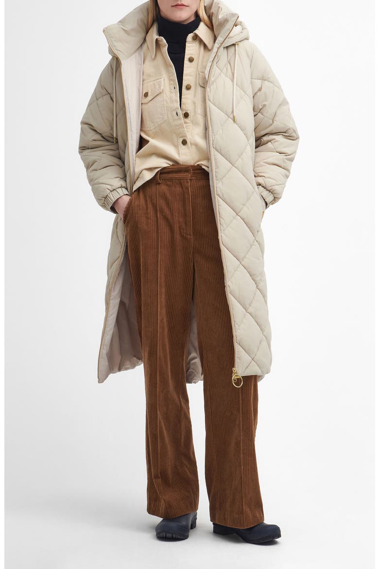 Kirkton Longline Puffer Coat, Main, color, OATMEAL/ ANCIENT