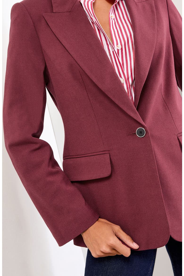 Longline Tailored Blazer, Alternate, color, RED