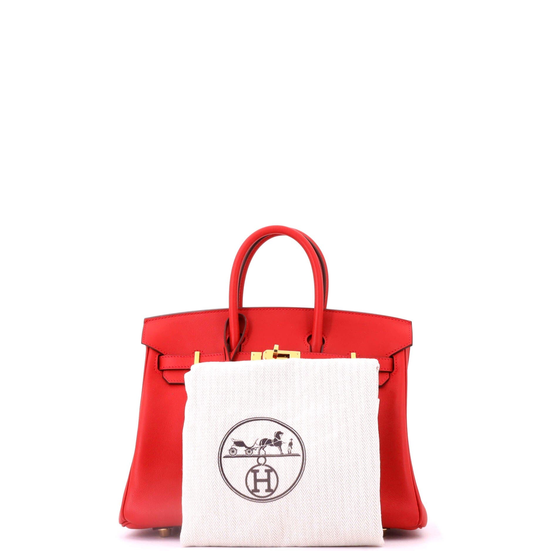 Pre-Owned Hermes Birkin Handbag Red Swift with Gold Hardware 25, Alternate, color, Rouge Casaque