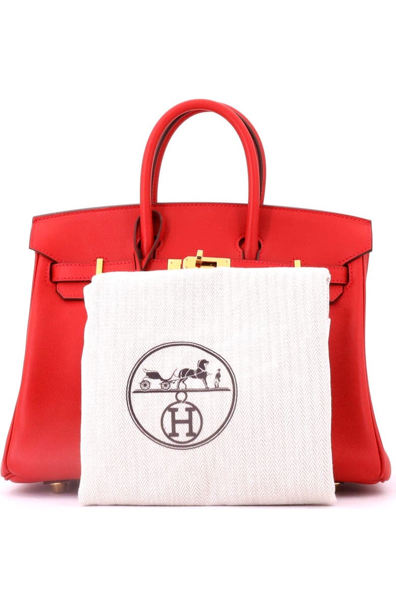 Pre-Owned Hermes Birkin Handbag Red Swift with Gold Hardware 25, Alternate, color, Rouge Casaque