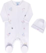 Feltman Brothers Garden Cotton Footie & Hat Set