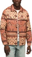 Lucky Brand Geo Jacquard Button-Up Shirt Jacket