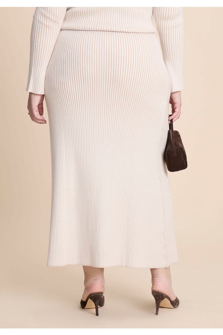 Ribbed Sweater Trumpet Maxi Skirt, Alternate, color, DEW
