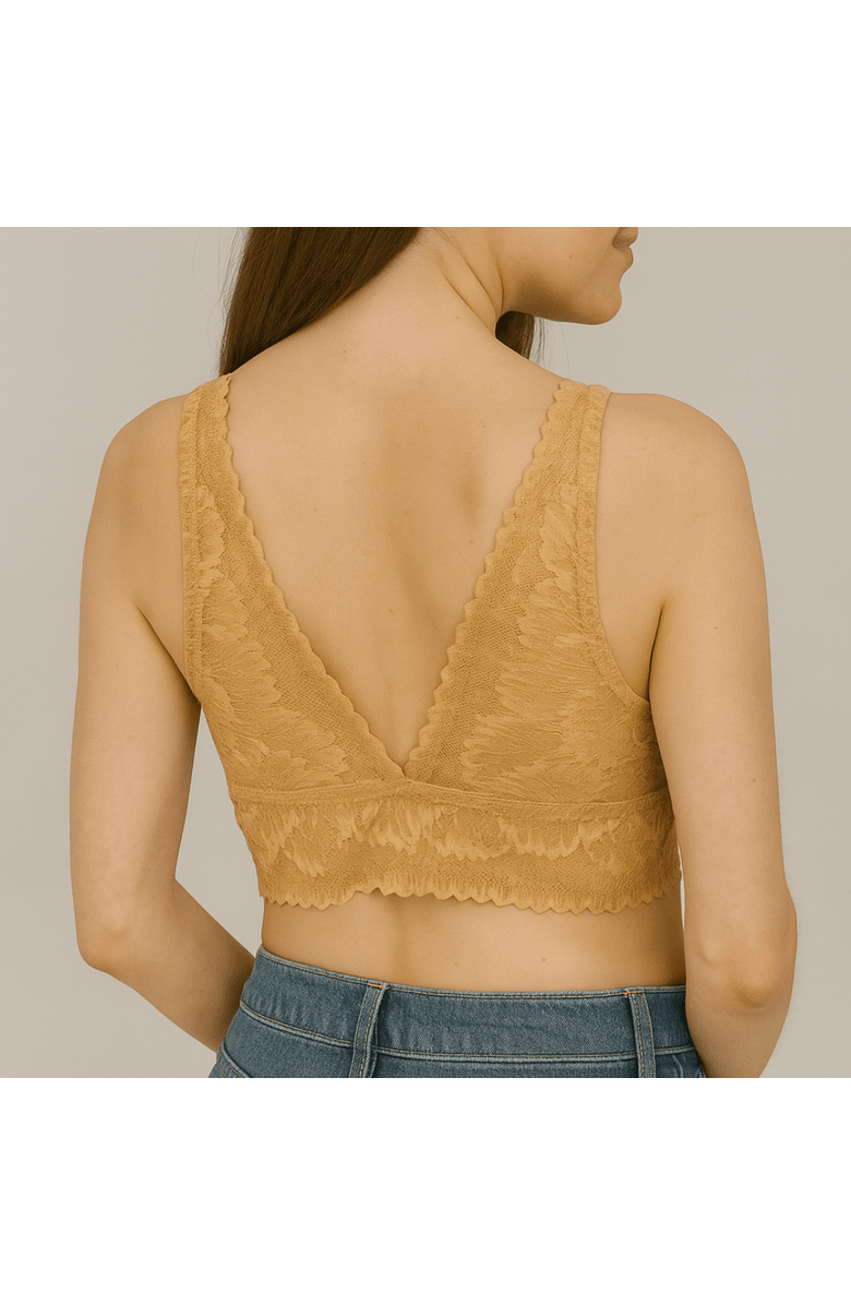 Meadow Lily Soft Lace Bralette, Alternate, color, Buff