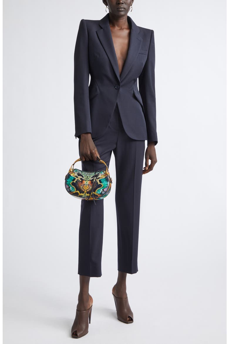 Wool Cigarette Trousers, Alternate, color, NAVY
