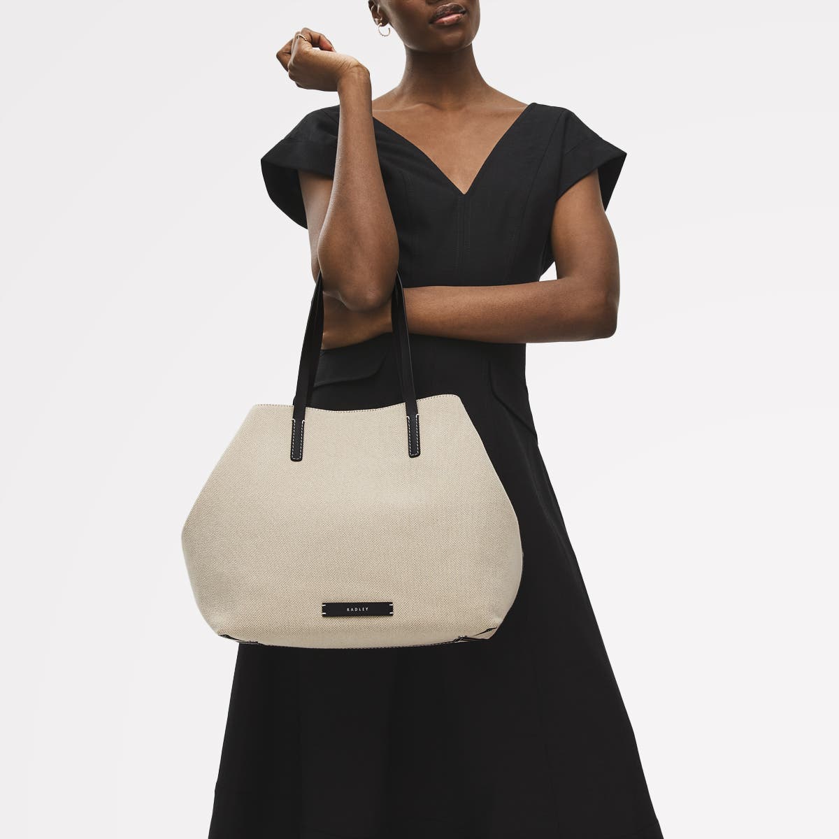 Radley Dukes Place - Canvas Large Open Top Tote Bag, Alternate, color, Natural