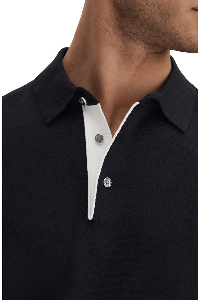 Finch Heathered Polo Sweater, Alternate, color, INDIGO BLUE
