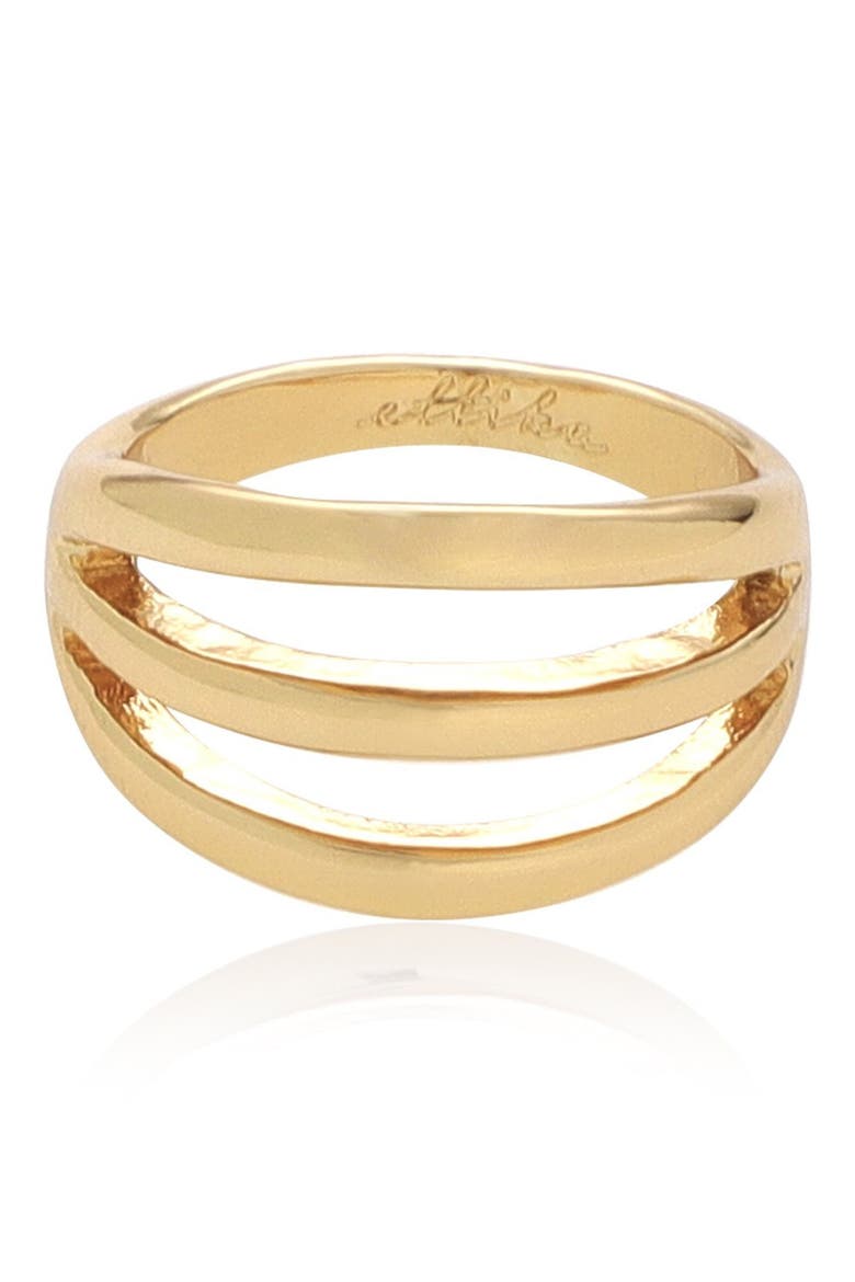 Triple Band Ring, Main, color, GOLD