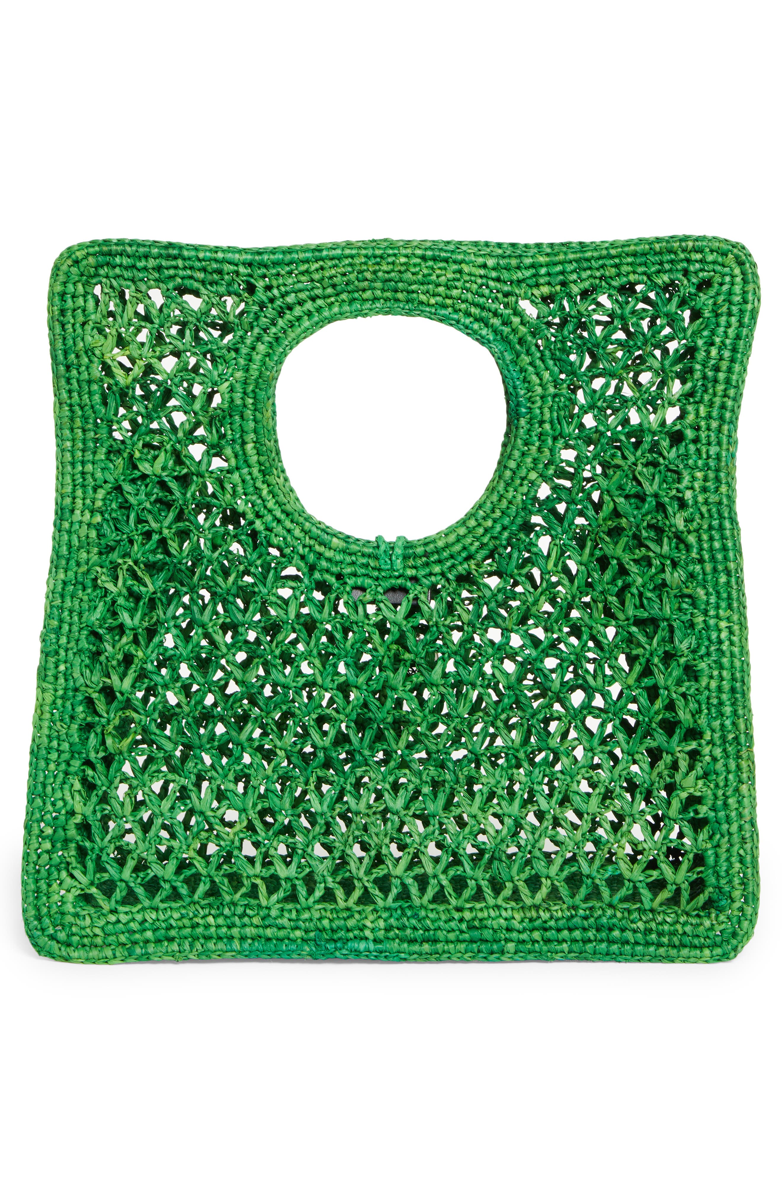 Jacquemus Le Spiaggia Square Bag, Alternate, color, Green 550