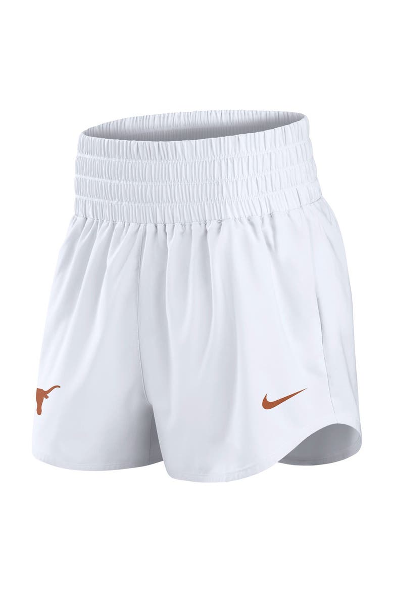 Women's Nike White Texas Longhorns Performance One Dri-FIT High-Rise Shorts, Alternate, color, White