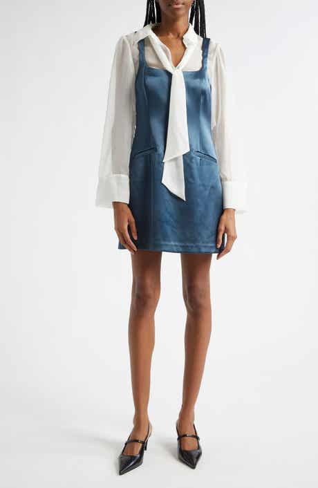 Naia Mixed Media Long Sleeve Layered Dress