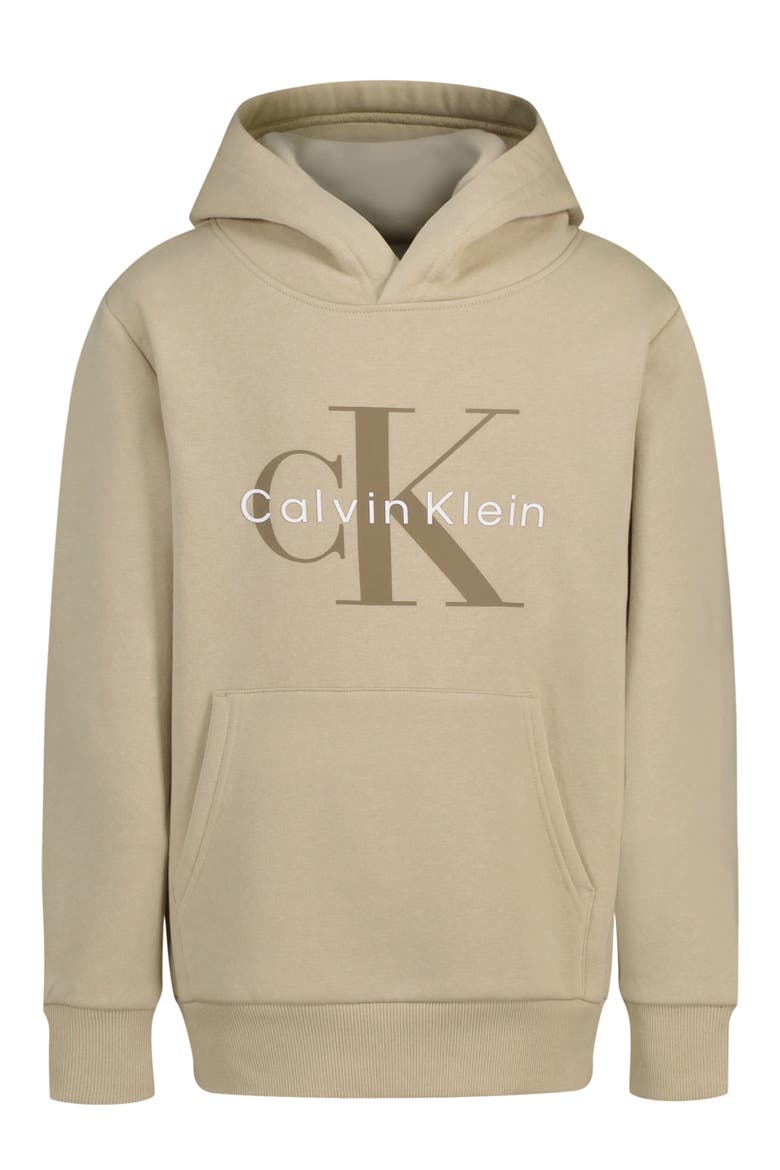 Kids' Monologo Graphic Hoodie, Main, color, WHITE PEPPER