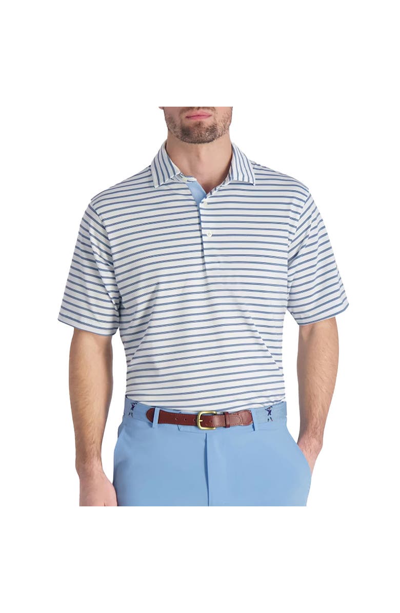 Fairway & Greene Daniel Stripe Mens Golf Polo, Main, color, White