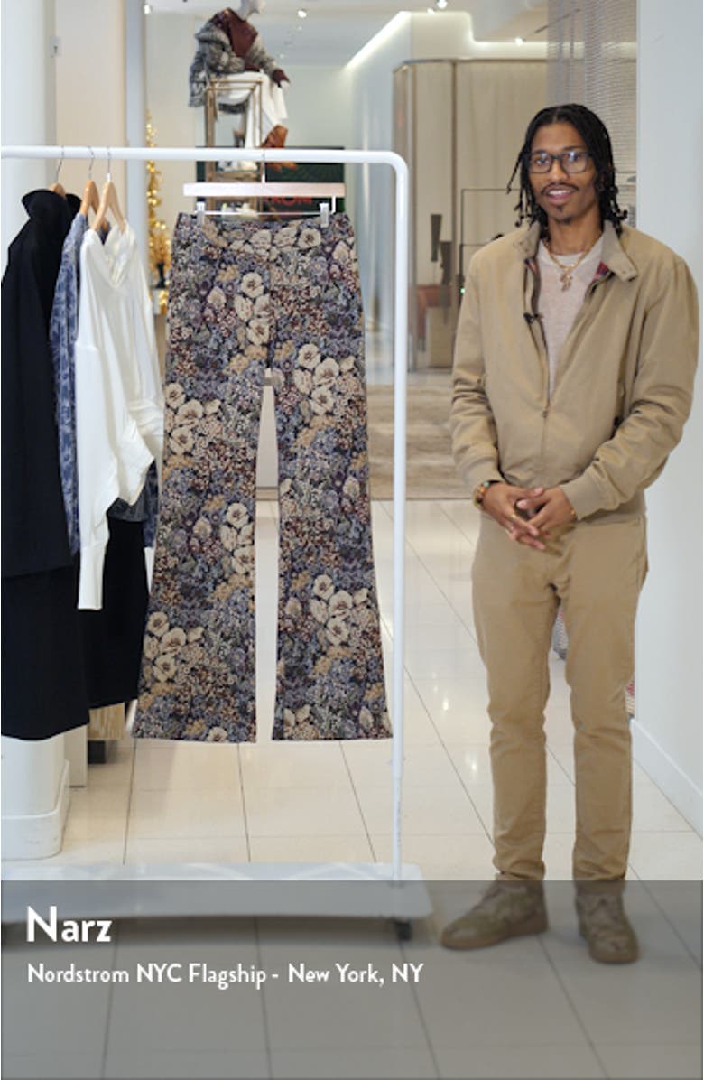 Floral Tapestry Wide Leg Trousers, sales video thumbnail