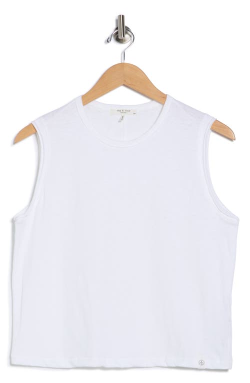 Rag & Bone Slub Muscle Tank In White