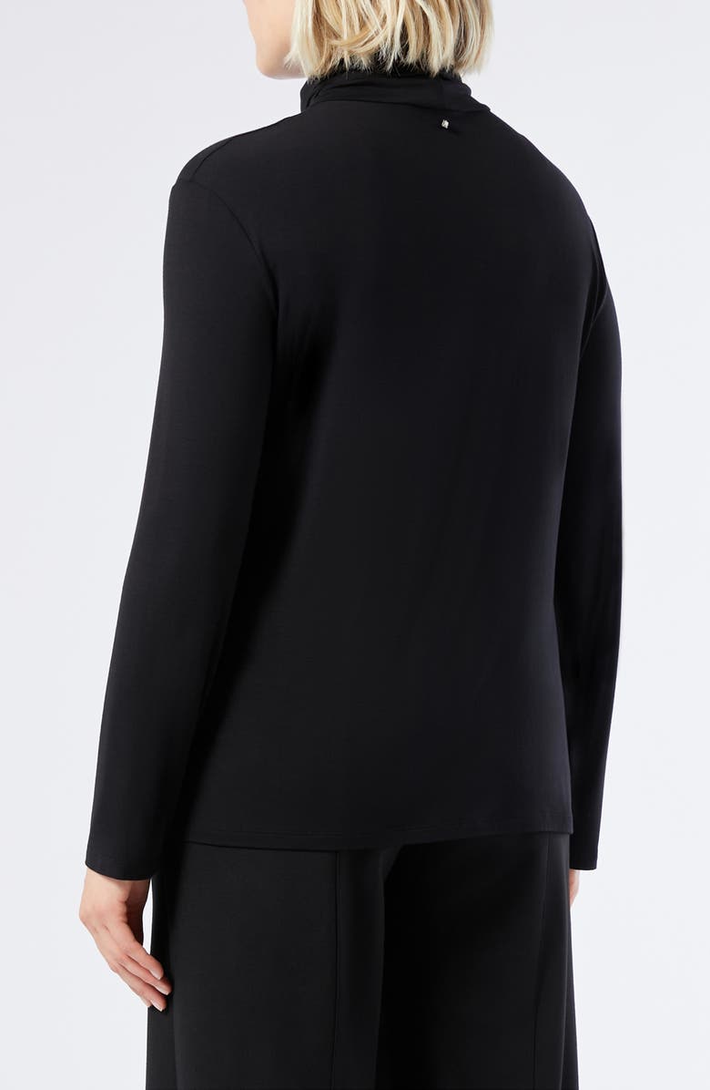 Marina Rinaldi Tirreno Turtleneck Jersey Top, Alternate, color, Black