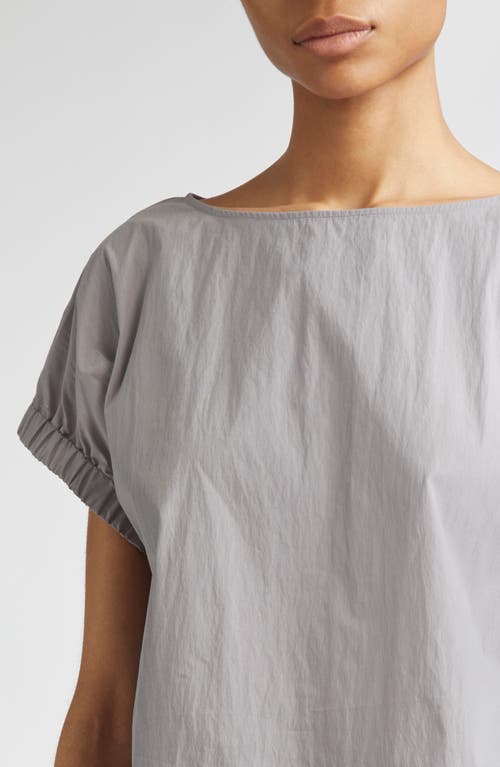 Lafayette 148 New York Travel Cotton Blend Shirt In Gray