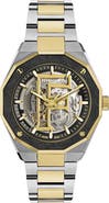 FERRAGAMO Edge Skeleton Automatic Bracelet Watch, 42mm