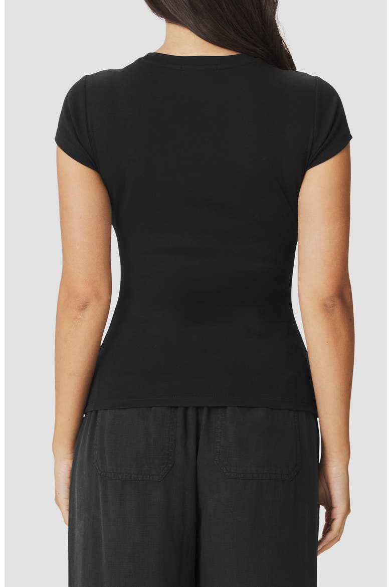 Josie Stretch Jersey T-Shirt, Alternate, color, BLACK