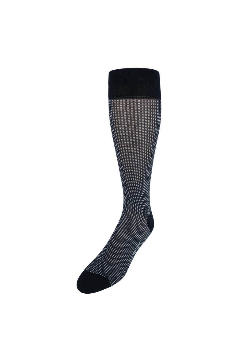 Gerald Box Designed Mercerized Cotton Mid-Calf Socks, Main, color, Black and Grey