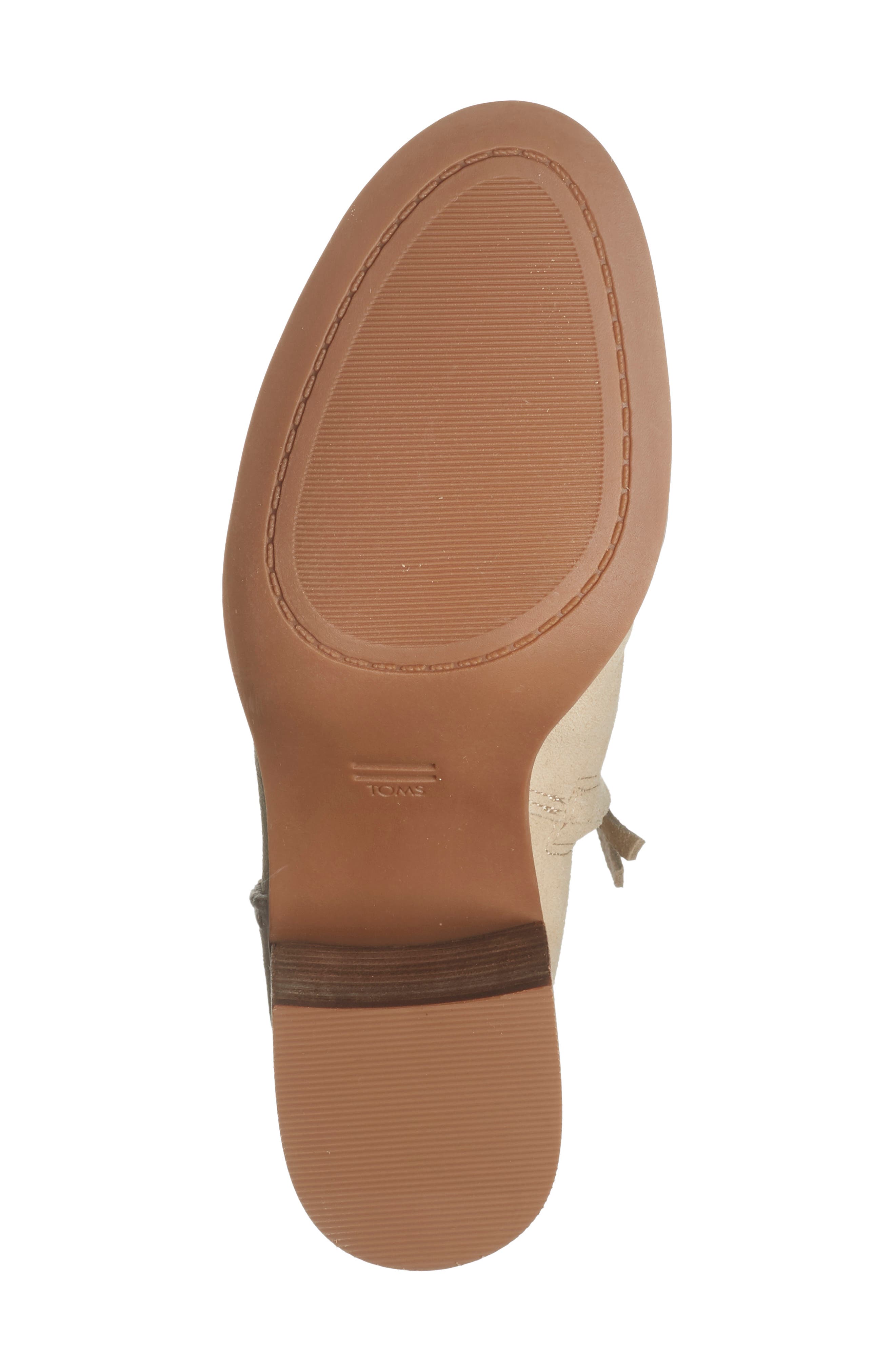 TOMS Evelyn Bootie, Alternate, color, Oatmeal Suede/ Deco Stitch