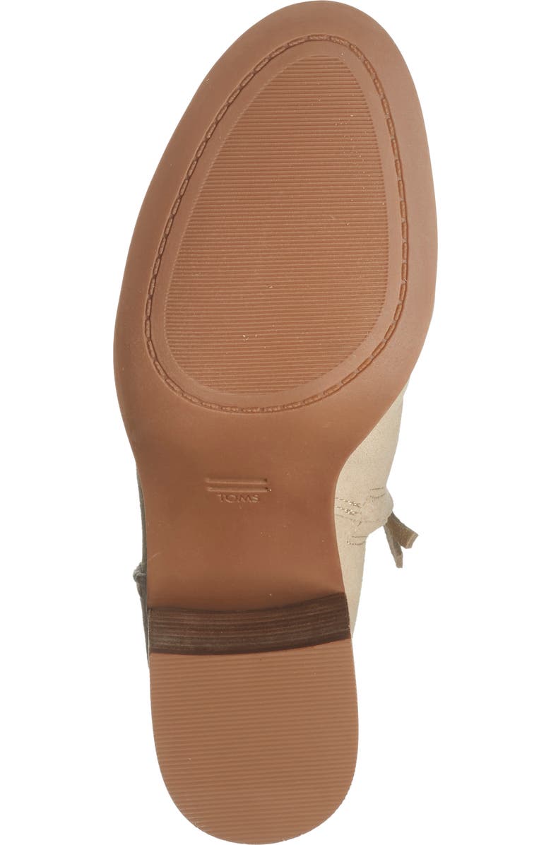 TOMS Evelyn Bootie, Alternate, color, Oatmeal Suede/ Deco Stitch