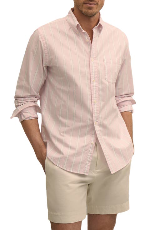Friday Regular Fit Stripe Cotton Oxford Button-Down Shirt