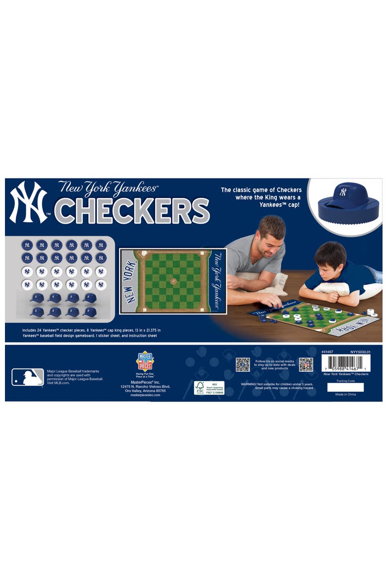 New York Yankees Checkers Board Game, Alternate, color, Multicolor