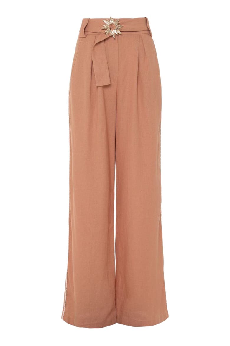 Tropic Linen Pant, Alternate, color, BROWN