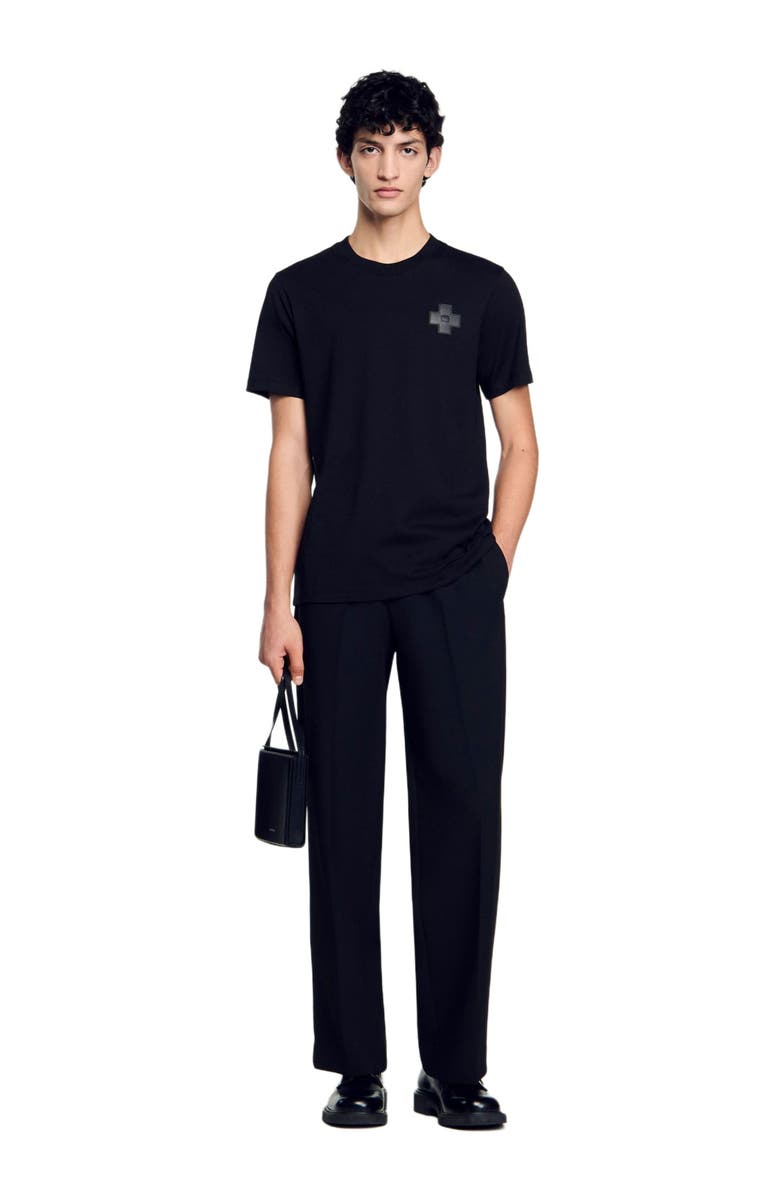 SANDRO Cross T-shirt, Alternate, color,