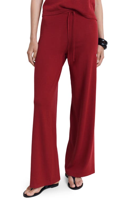 Mango Knit Drawstring Straight Leg Pants
