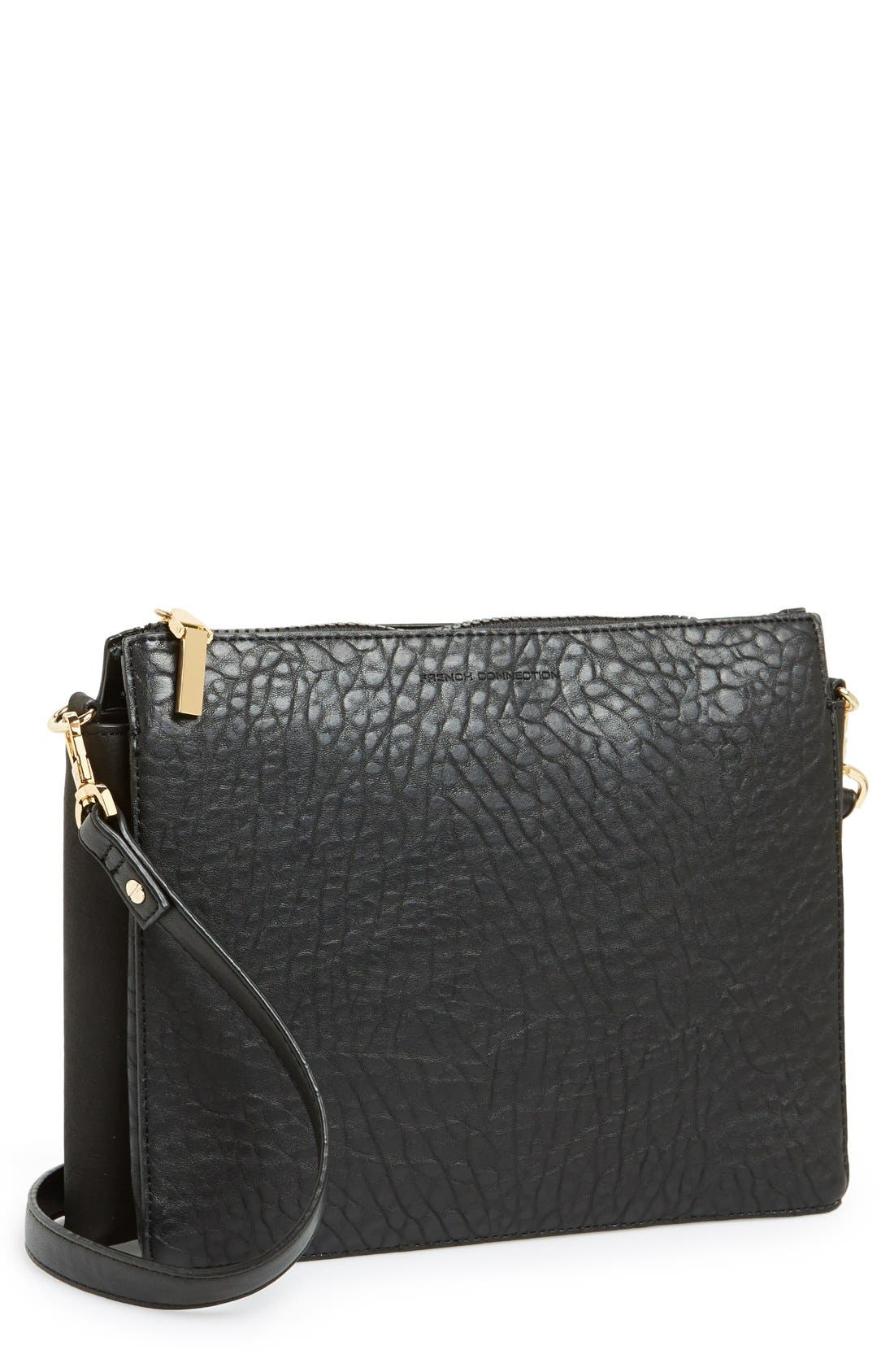 'So Fresh' Convertible Crossbody Clutch, Main, color, BLACK